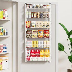 Over The Door Pantry Organizer 6 Tier Adjustable Baskets Spice Rack Storage